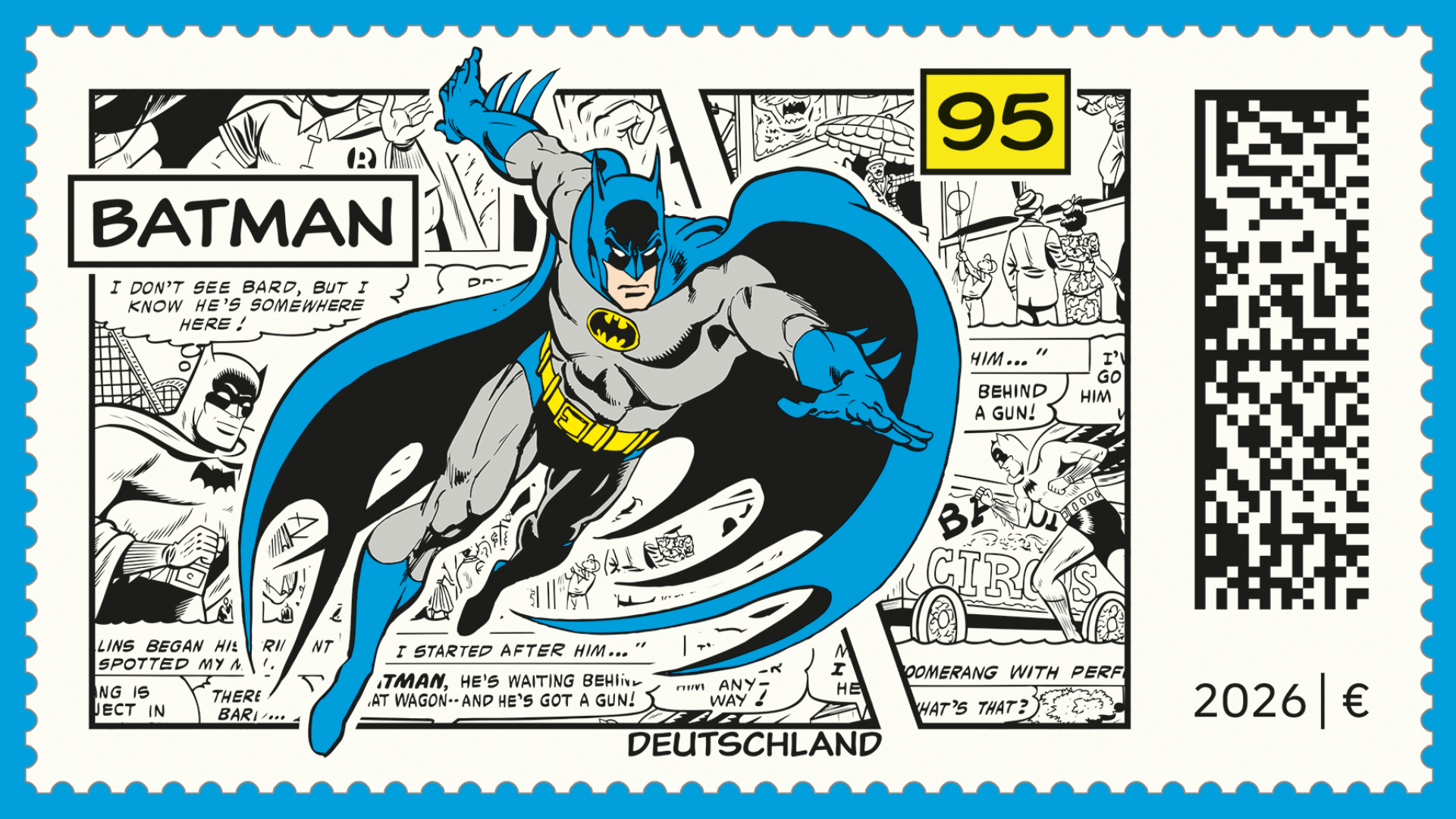 Batman auf einer Briefmarke